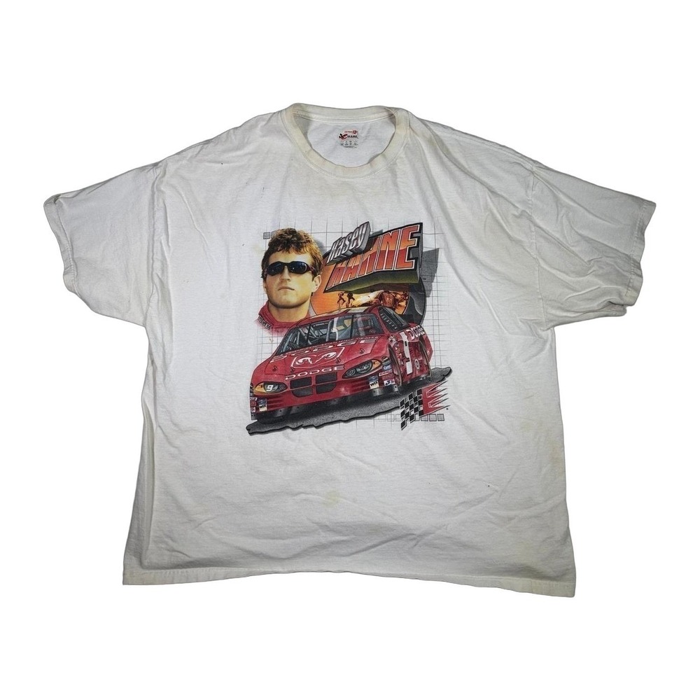 Chase Authentics Dale Earnhardt Jr. 9 Dodge Nascar Racing T Shirt XL White Mens